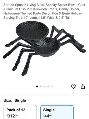 🎃 Black Spider Candy & Treat Dish Halloween Candy Dish so cute